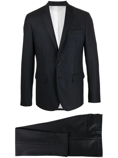 Dsquared2 Two-piece Chevron Wool Twill Suit In Blue