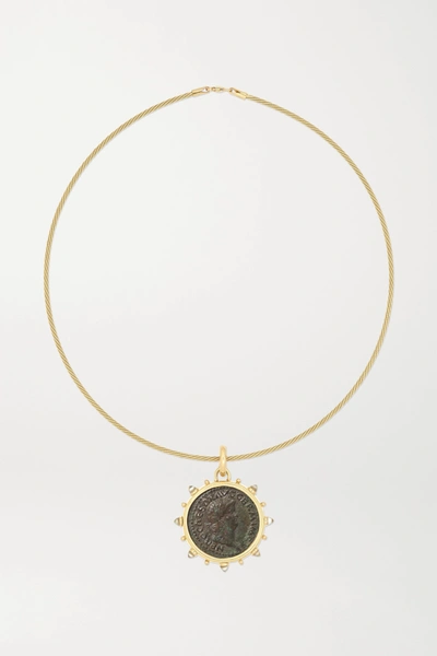 Dubini Nero 18-karat Gold, Bronze And Moonstone Choker