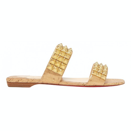 louboutin beige sandals