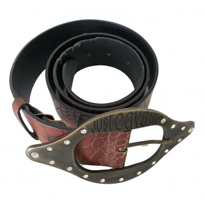 Pre-owned Just Cavalli Belt In Brown