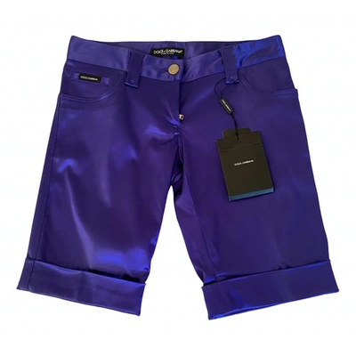 Pre-owned Dolce & Gabbana Purple Shorts