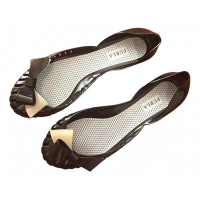 Pre-owned Furla Ballet Flats In Black