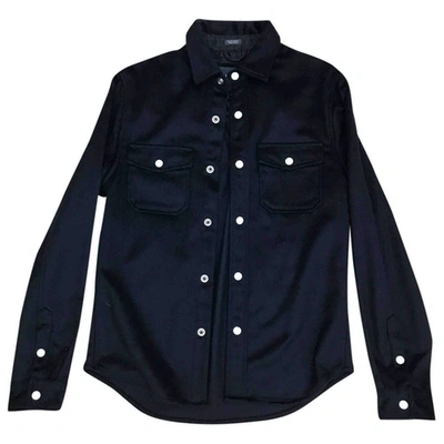 Pre-owned Emporio Armani Wool Shirt In Blue