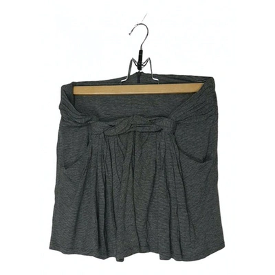 Pre-owned Comptoir Des Cotonniers Mini Skirt In Grey