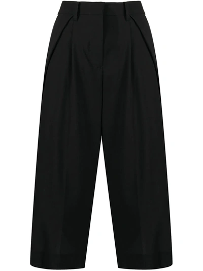 Sacai Stripe-side Culottes In Black