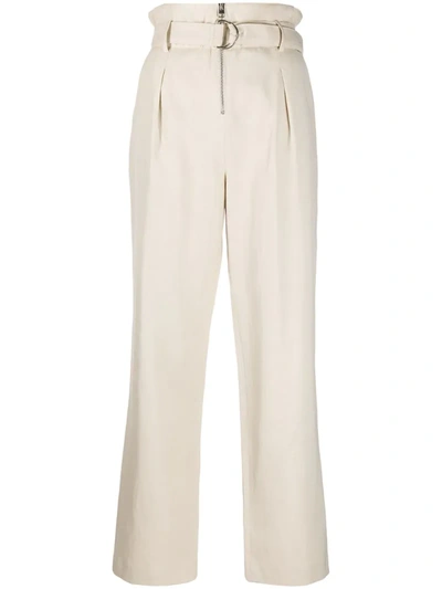 Ba&sh Andrea High-waist Trousers In Neutrals