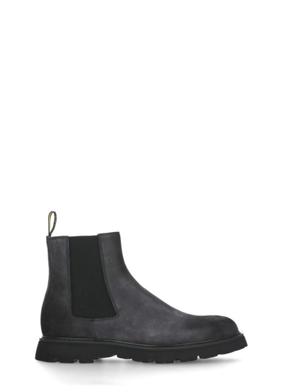 Doucal's Chelsea Suede Boots In Black