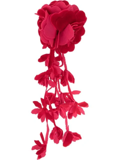 Philosophy Di Lorenzo Serafini Flower Applique Brooch In Red