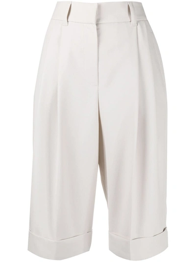 Brunello Cucinelli High-waist Culottes In Grey