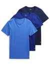 Polo Ralph Lauren Classic Fit 3-pack Cotton T-shirt In Blue Assorted