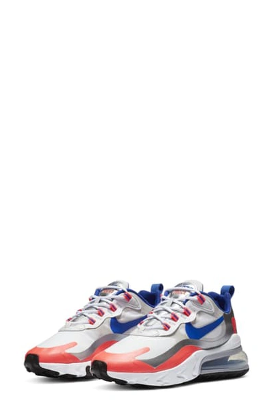 Nike Air Max 270 React Sneaker In White/ Racer Blue/ Crimson