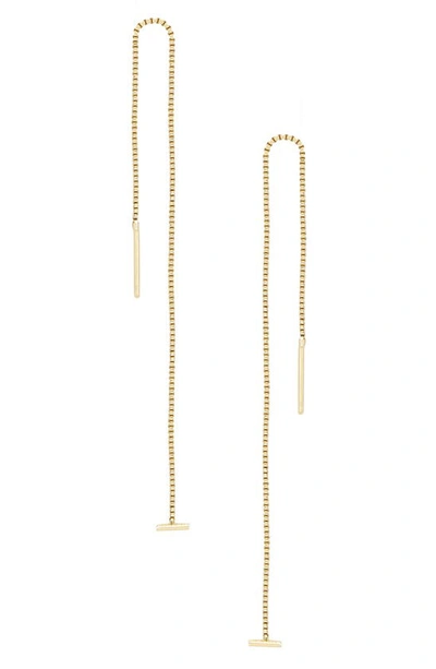 Ettika Single Chain Threader Earrings In Gold