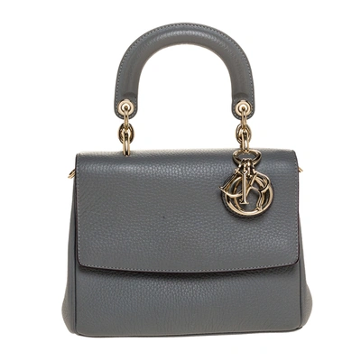 Pre-owned Dior Top Handle Bag In Grey