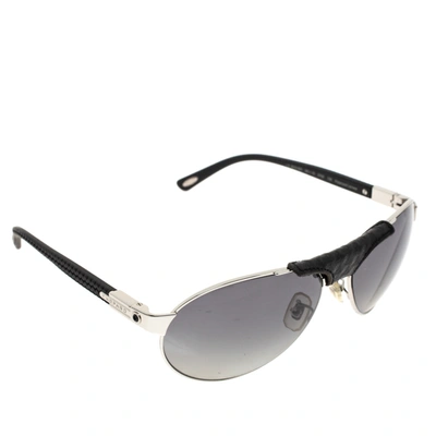Pre-owned Chopard Black & Silver/ Grey Polarized Sch 931 Aviator Sunglasses