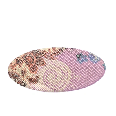 Pre-owned Etro Paisley Print Silk Barette Hair Clip In Purple