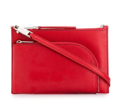 Rick Owens Larry Club Pouch Shoulder Bag In Red