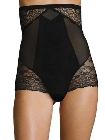 Spanx Spotlight On Lace High-waist Brief In Very Black