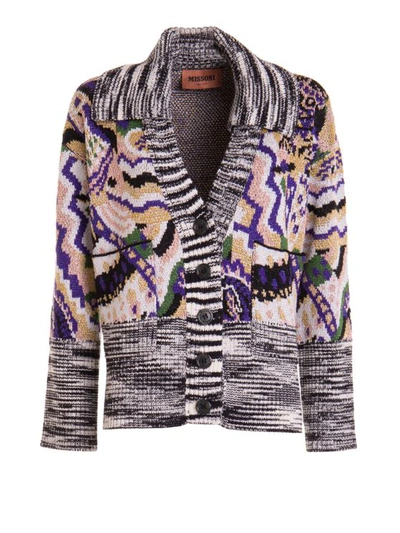 Missoni Patterned Knitted Jacket In Multi