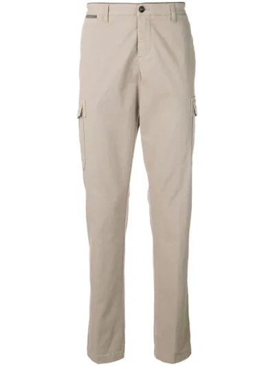 Eleventy Solid Color Chino Trousers In Sand