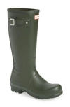 Hunter Original Tall Wellies In Green-black In Dk Green