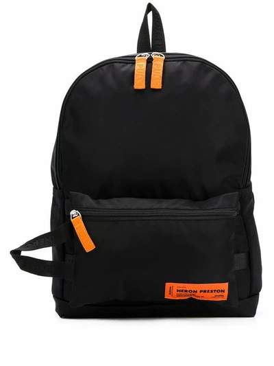 Heron Preston Logo Patch Backpack In Black