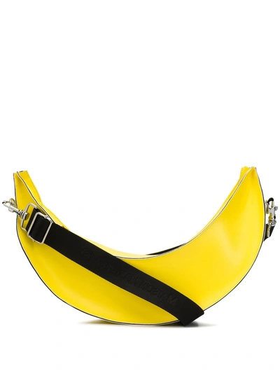 Mm6 Maison Margiela Oversized Banana Shoulder Bag In Yellow