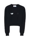 Chiara Ferragni Embroidered-logo Sweatshirt In Black