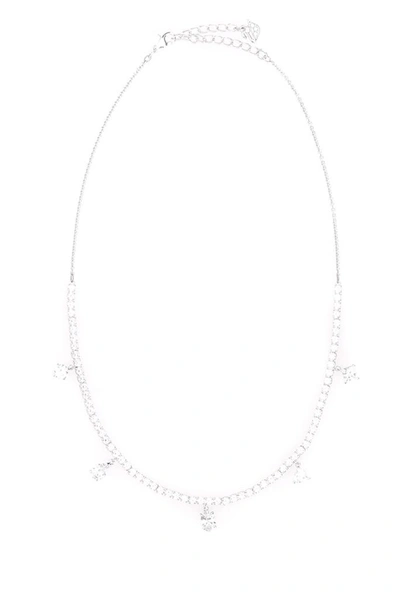 Swarovski Tennis Deluxe Mixed Choker Necklace In Silver