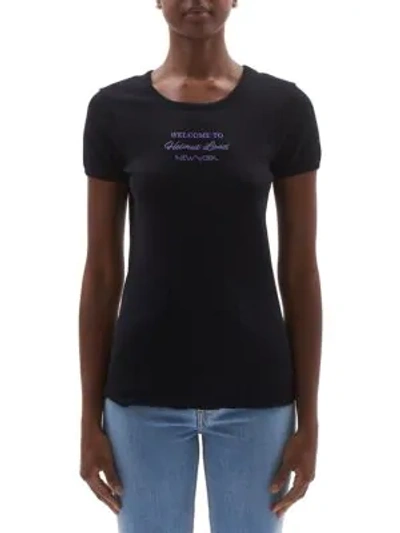 Helmut Lang Women's Logo Slim-fit T-shirt In Voltaic Purple