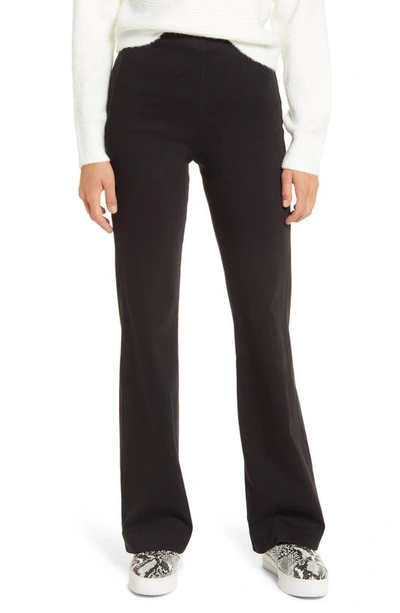 Lyssé Wide Leg Denim Trousers In Black