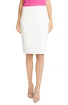 Hugo Boss Ilana Pencil Skirt In Soft Cream