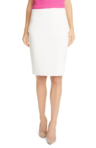 Hugo Boss Ilana Pencil Skirt In Soft Cream