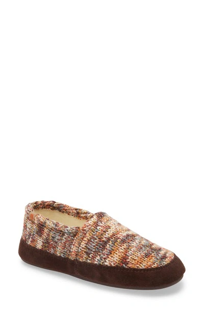 Acorn Moc Slipper In Sunset Cable Knit