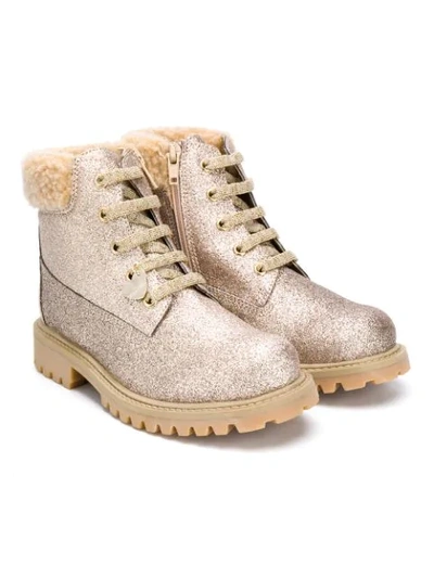 Monnalisa Kids' Glitter Ankle-boots In Pink