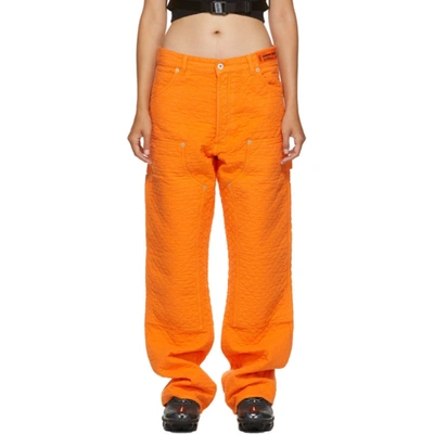 Heron Preston Orange Carpenter Pants