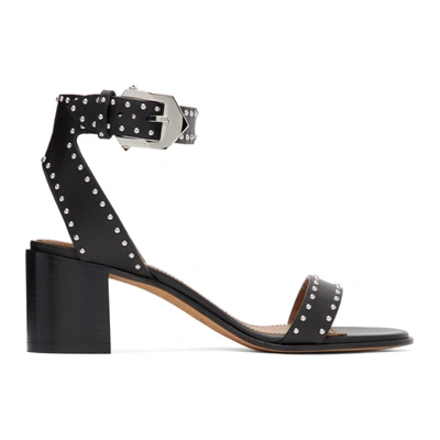 Givenchy Elegant Studded Leather Sandals In Black