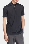 John Varvatos Men's Hampton Silk-cotton Polo Shirt In Black