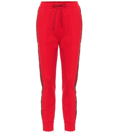 Gucci Side-stripe Sweatpants In Red