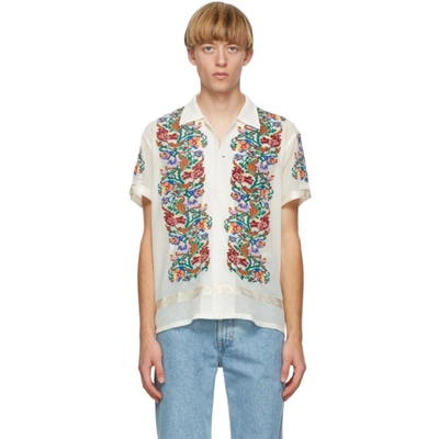 Bode Lvr Sustainable Floral Jacquard Shirt In Muti