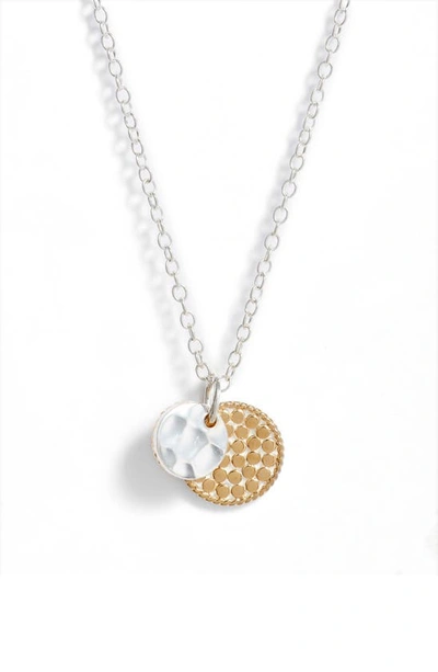 Anna Beck Reversible Mini Double Disc Necklace (nordstrom Exclusive) In Gold/ Silver