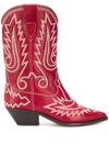 Isabel Marant Duerto Leather Boots In Red
