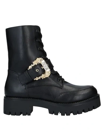 Versace Jeans Ankle Boots In Black
