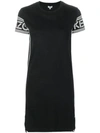 Kenzo Logo Sleeve T-shirt Dress In Black