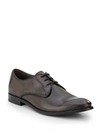 John Varvatos Hallowell Leather Oxfords In Lead