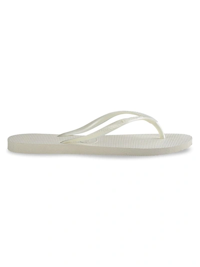 Havaianas Women's Slim Swarovski Crystal Ii Flip Flop Sandals Women's Shoes In White