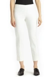 Lafayette 148 Lexington Stretch Cotton Crop Pants In White