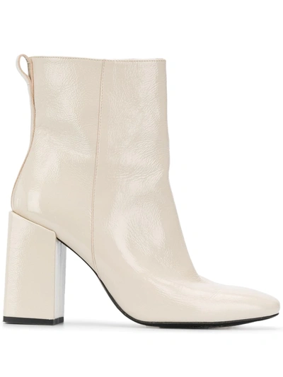 Ami Alexandre Mattiussi Chunky-heel 100mm Ankle Boots In White