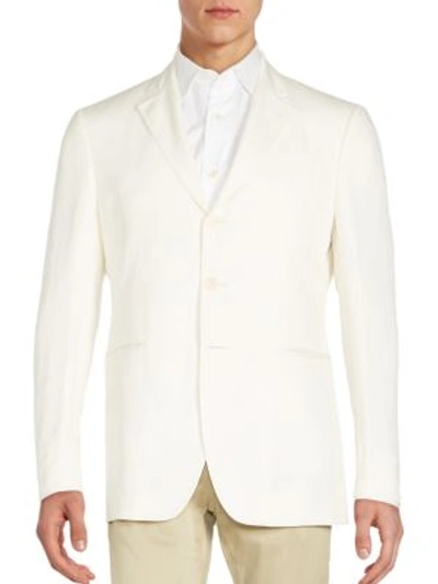 John Varvatos Regular-fit Linen & Silk Sportcoat In White