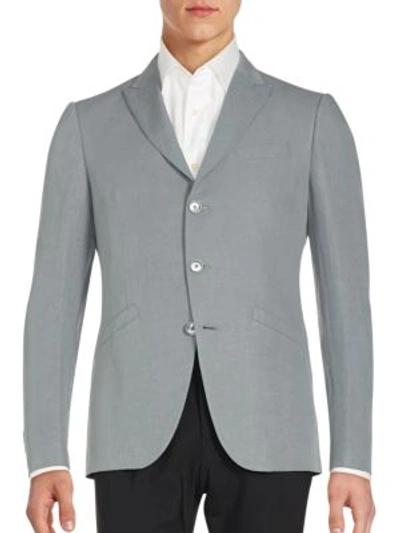 John Varvatos Austin Fit Linen & Silk Sportcoat In Flat Grey
