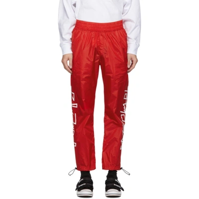 Palm Angels Men's Sport Tracksuit Trousers Desert Logo In Red/white
